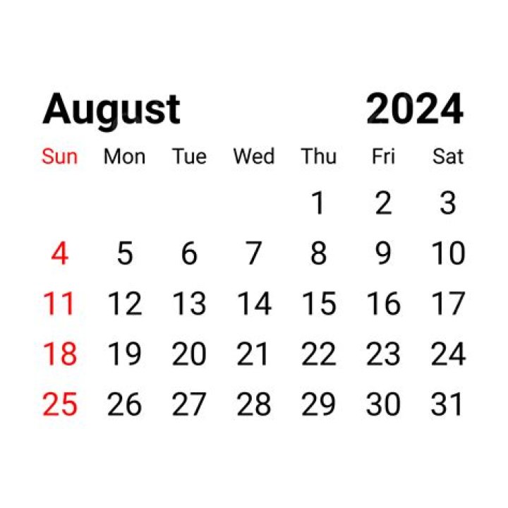 August 2024 Calendar