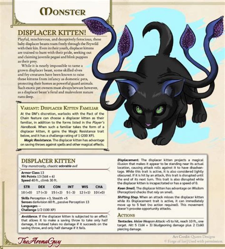 D&D 5E - Cats and Class Features.
