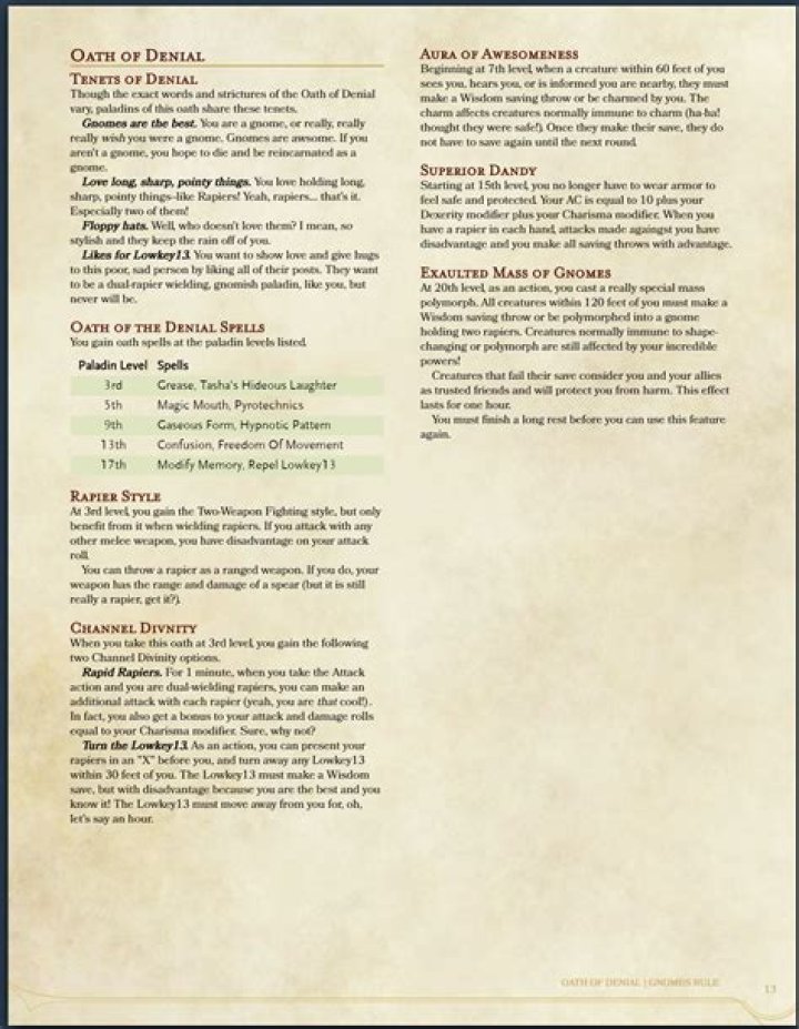 D&D 5E - Paladin Archetypes... *meh*