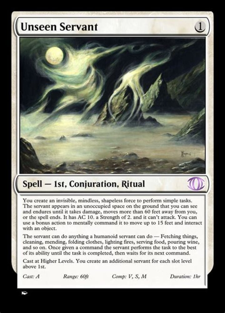 D&D 5E - Unseen Servant, fun with