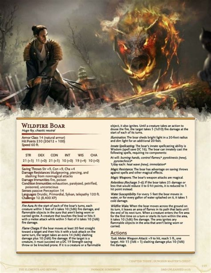D&D 5E - wildfire spirit