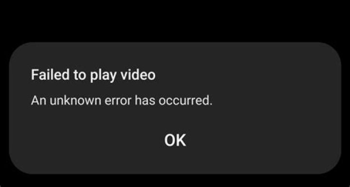 Failed to play video an unknown error has occurred