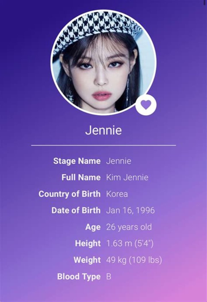 Jennie (BLACKPINK): Profile, Age, Birthday, Height, Weight