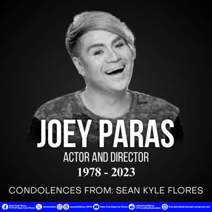 Joey Paras Cause Of Death Who Was Joey Paras? How Actor-Comedian Joey Paras Died?