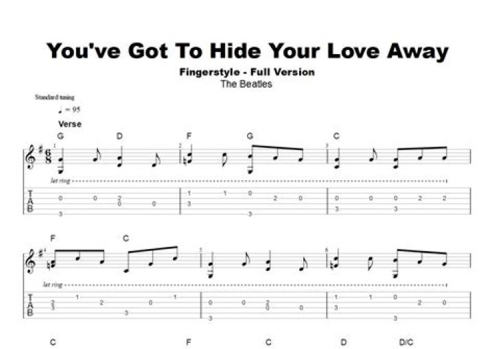 Lirik dan Chord Lagu You've Got to Hide Your Love Away