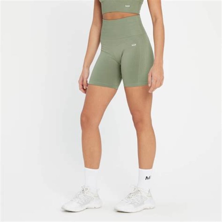 MP Women's Shape Seamless Booty Shorts - Leaf Green Tie Dye