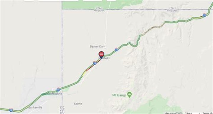 NB I-15 Closed In Arizona Due To Yellow Knoll Fire