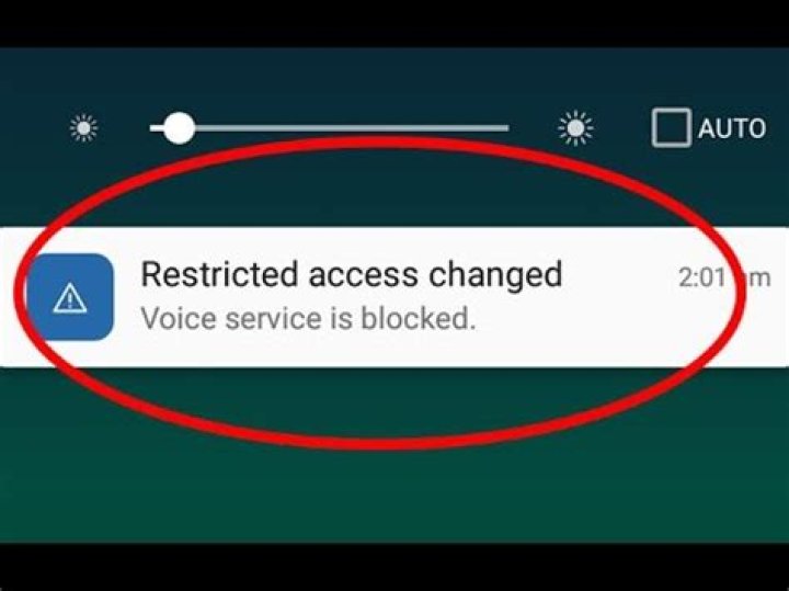 Restricted access changed: data service is blocked