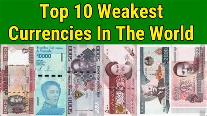 Top 10 Weakest Currencies in the World
